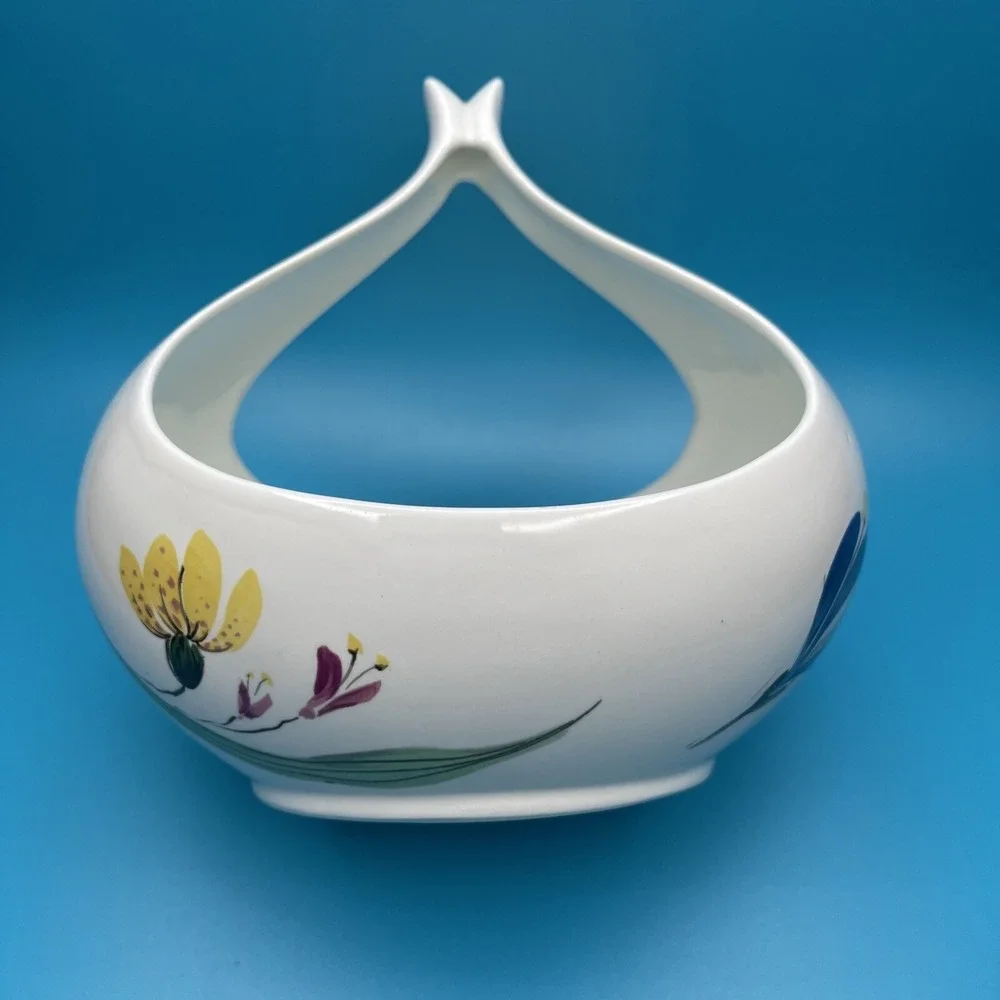 Hall Hallcraft Bouquet Gravy Boat Eva Zeisel‎ China Floral Vintage Easter MCM